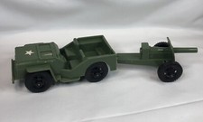 VINTAGE TIM - MEE TOYS US ARMY Captain JEEP HOWITZER CANNON