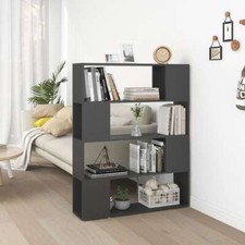 NNEVL Book Cabinet Room Divider Grey 100x24x124 cm