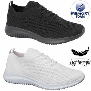 ladies memory foam trainers
