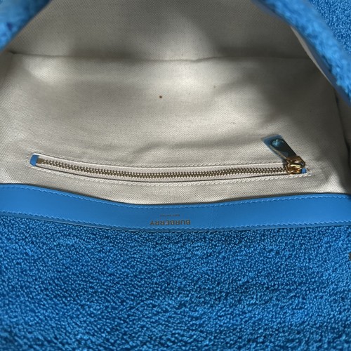 Auth Burberry Brilliant Blue Quilted Terry Medium Lola Shoulder Chain Bag Italy - Picture 9 of 15