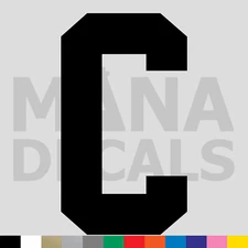Jersey Letter C Vinyl Die Cut Decal Sticker - Sport Athlete Alphabet Varsity
