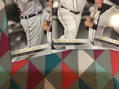 Miguel Cabrera #44 HOF Lot of 3 all classes 04/10 made 2018 Topps Gold Label 5x7 - Picture 2 of 3