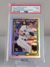 2021 TOPPS Chrome Jarred Kelenic RC 1992 Topps Redux Chrome PSA 9 Mariners Pop 3