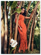 Laura Harrier Proenza Schouler Dress Dolce & Gabbana Ear magazine CLIPPING photo