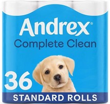 Andrex Classic Clean Toilet Rolls - 36 Toilet Roll Pack - Bulk Buy Toilet Rolls