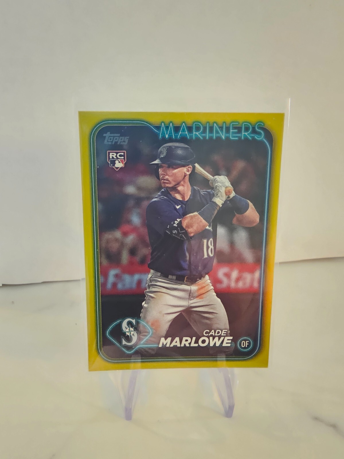 2024 Topps Series 1 Cade Marlowe Yellow Foil SP #286 RC. Seattle Mariners