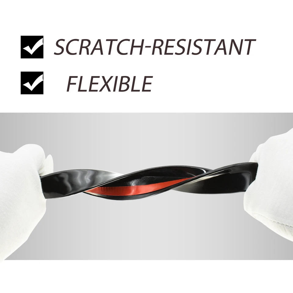 2X 29" Negro Puro Rueda Coche Ceja Arco Borde Labios Tira Guardabarros Protectores Destellos Foto 4 de 4