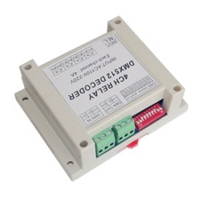 AC110-220V 4Channel DMX512 Relay Switch DMX Relay Controller W/ Case For Lamp