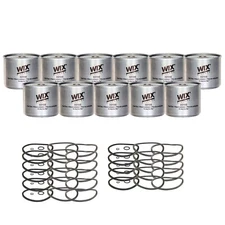 Wix 33166 Fuel Filter Set Heavy Duty Cartridge Fuel Metal Canister 11 Pieces