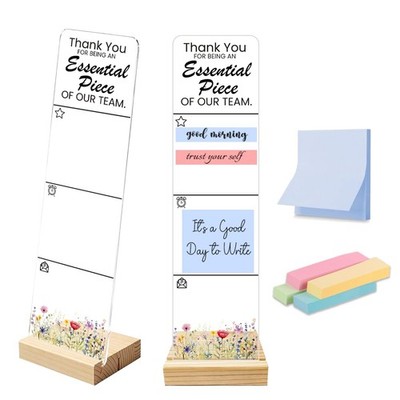 Sticky Note Holder Acrylic Monitor Memo Board Desk Organizers and Accessories...
