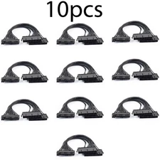 10-Pack 24Pin Dual PSU ATX Sync Power Supply adapter cable for Mining rigs 30cm
