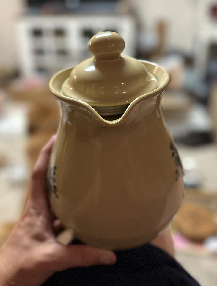 Garrafa térmica/garrafa isolada vintage com tampa arte popular Pfaltzgraff - Imagem 3 de 4