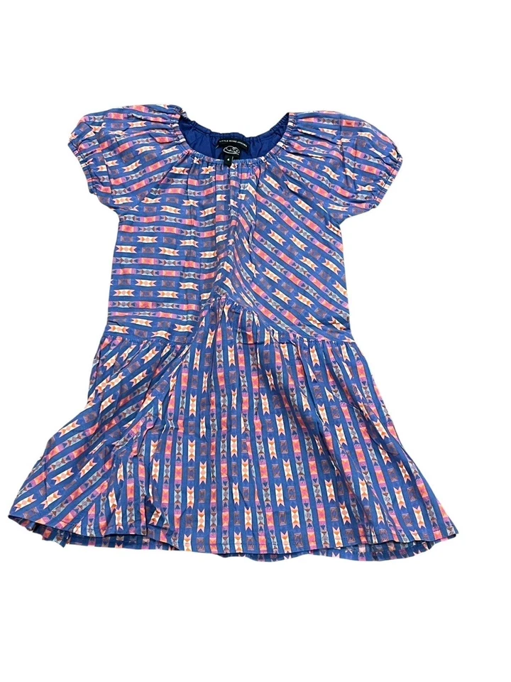 LITTLE MARC JACOBS PURPLE DRESS GEOMETRIC PRINT SHORT SLEEVES COTTON SIZE 4 - Image 2 of 4