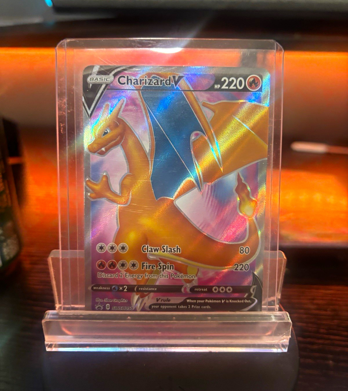 Pokemon TCG Charizard V SWSH Sword & Shield Black Star Promo SWSH050 Holo EN