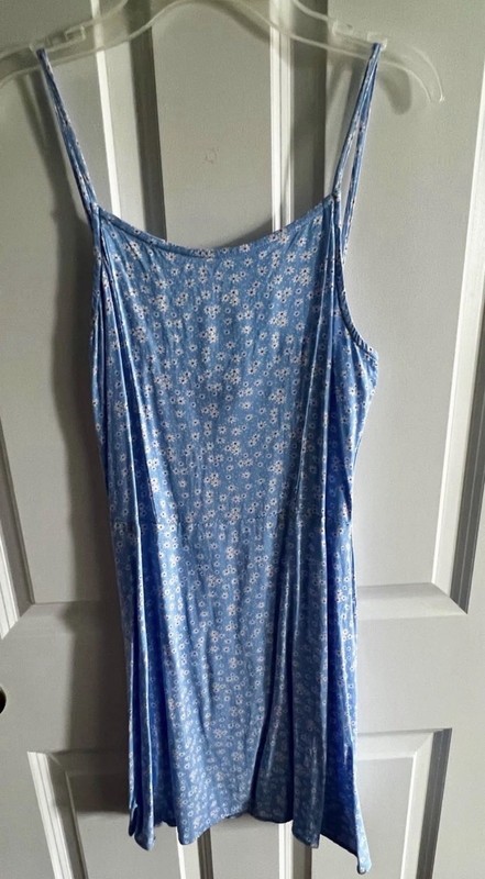 Girls Light Blue Floral Tank Dress. Size 14-15 Years. Primark. NWOT.