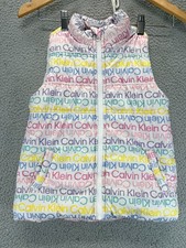 Calvin Klein Jeans Puffer Vest Girls S Multicolor Full Zip Streetwear Outdoorsy