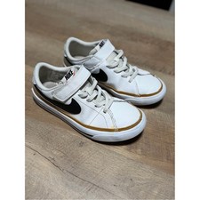 Nike Court Legacy Low Kids White Black Gum Sneakers Size 1Y
