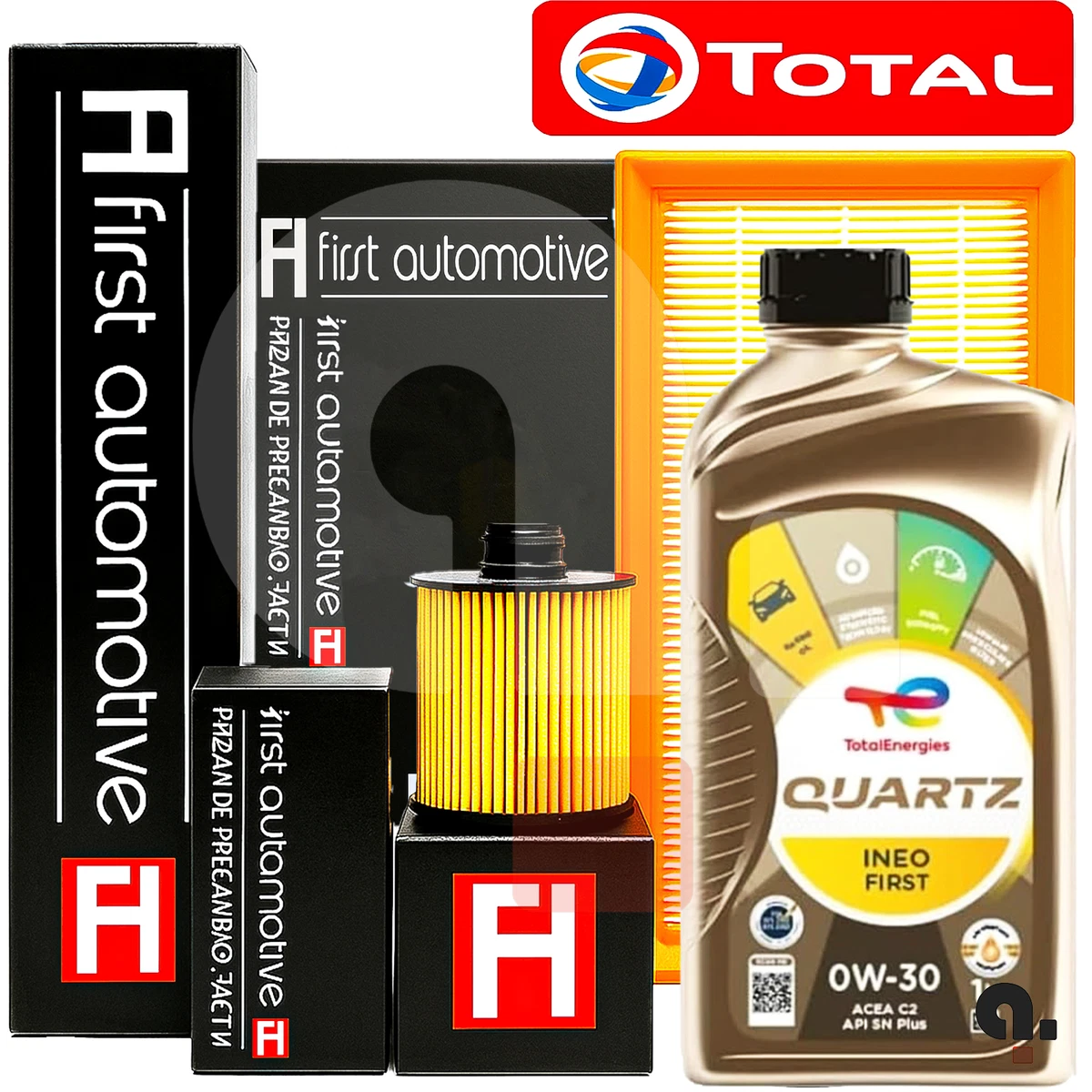 Kit tagliando 3 FILTRI e 4L OLIO compatibile con Citroen C1 II 1.2 vti