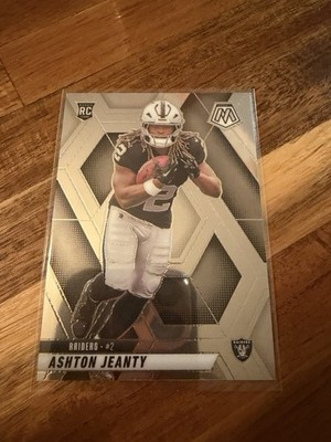 2025 Panini Mosaic Rookies Silver Prizm Ashton Jeanty #345 Las Vegas Raiders