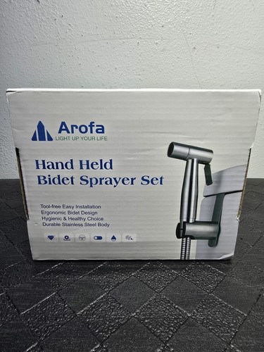 Arofa Hand Held Stainless Steel Bidet Sprayer Set