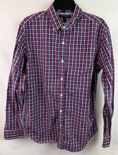 Banana Republic Blue Red Long Sleeve Button Up Shirt Men's Size Medium