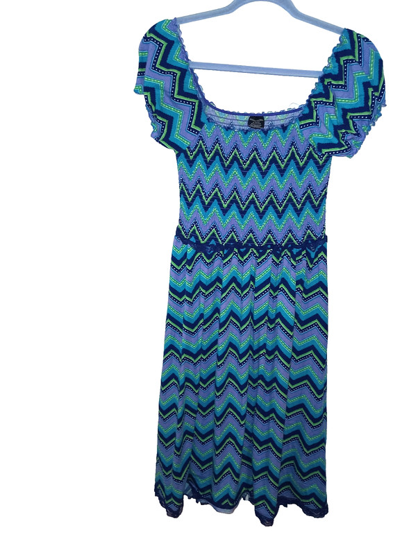 Faded Glory Purple Blue Dress XL