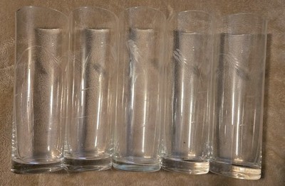 Sasaki Wheat Etched MCM Vintage Highball Glasses (Set of 5)