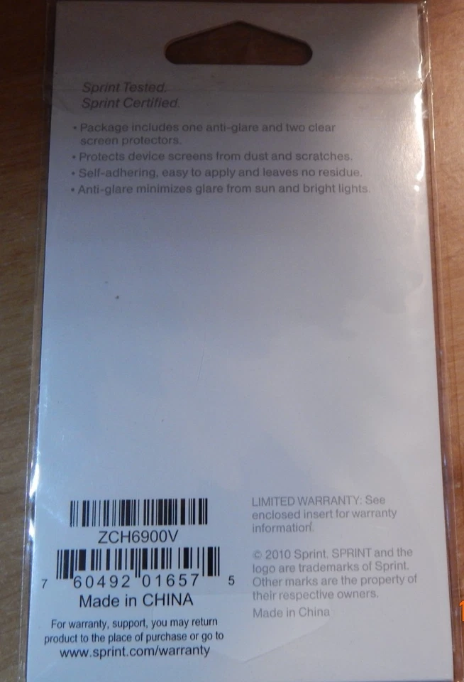 PROTECTOR PANTALLA HTC HTC EVO SPRINT UNO INCLUIDO NUEVO EN PAQUETE Foto 3 de 4