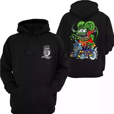 Rat Fink Ed Roth Hoodie Black hoodie Cotton All Size Unisex