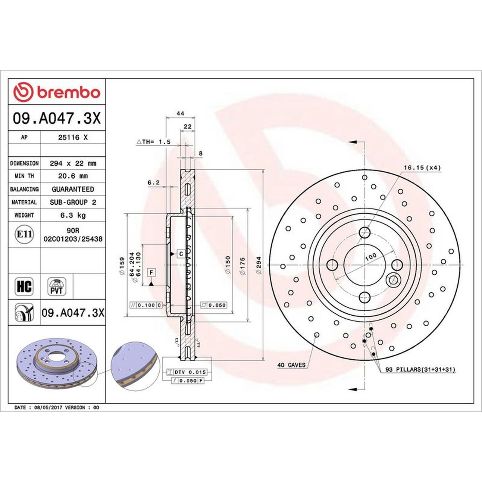 2x Front Brake Discs and Front Brake Pad Set Fits Mini Clubman BREMBO - Image 16