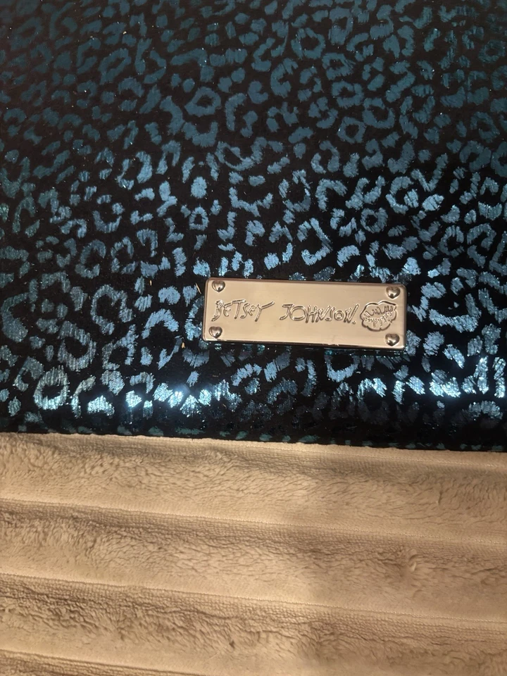 Новый с Ярлыками Betsey Johnson металлический синий леопард печать женщин застежки с цепочкой ремень - Изображение 2 из 4