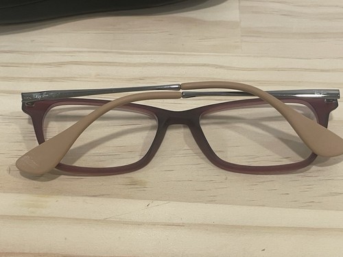 Ray Ban RB7053 5526 Reddish Purple Square Eyeglasses Frame 52-17 140 With CASE - Picture 6 of 7