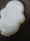Anchor Hocking Fire King Milk Glass 3 Divided Dish- 22k Gold Bead Trim -VTG- MC — photo 3