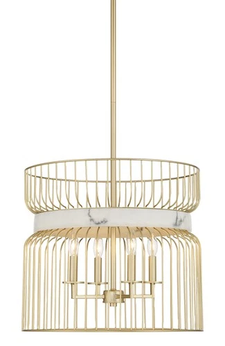 Minka Lavery 3394 Park Slope 4 Light 20"W Multi Light Pendant - Nouveau Gold - Picture 1 of 11
