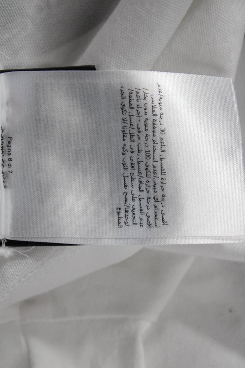 Moncler Mens White Graphic Cotton Crew Neck Designer T-Shirt Size L thumbnail 13