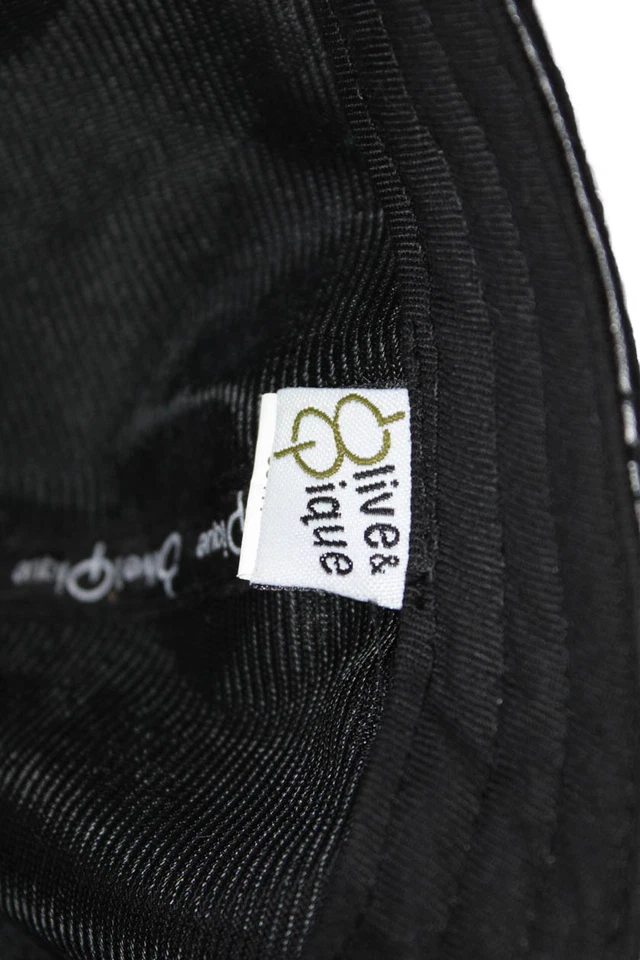 Gorra de béisbol ajustable Olive & Piqué para mujer de cuero sintético negra talla OS Foto 4 de 4