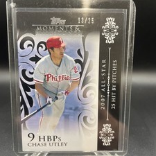 2008 Topps Moments & Milestones Black Chase Utley #/25 SN #61-9