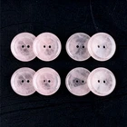 10pcs Buttons 30mm Natural Rose Quart Stone 2 Hole Button Versatile Accessories