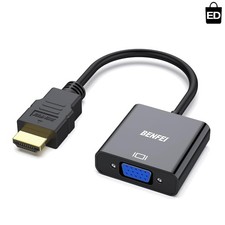Versatile HDMI to VGA Converter - Supports 1080p for Projectors and Monitors