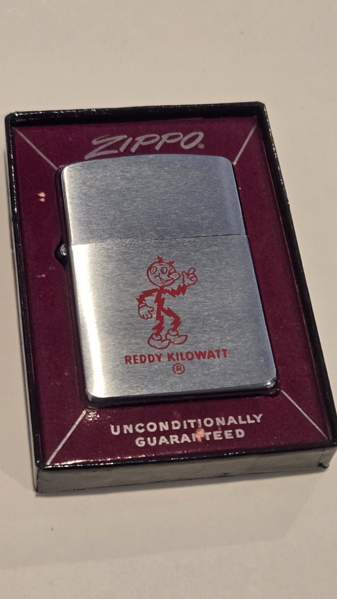 Vintage 1960 Zippo Lighter REDDY KILOWATT Electric Cartoon