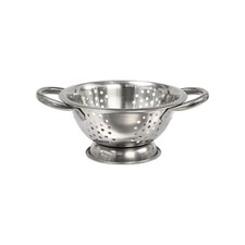 Deep Colander Strainer Pasta Spaghetti Noodles Veg Stainless Steel Buckingham