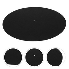 Black Wool Turntable Mat for Vinyl Records Slipmat Anti Static Record Player