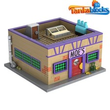 MOC Moe's Tavern Building Blocks Set Simpsoned Modular Idea Street ABS Toys