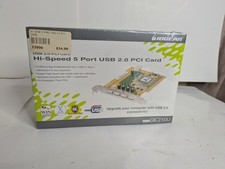 NEW IOGear USB 2.0 PCI Card Model GIC250U Hi-Speed 5-Port PC Mac / Win. Computer