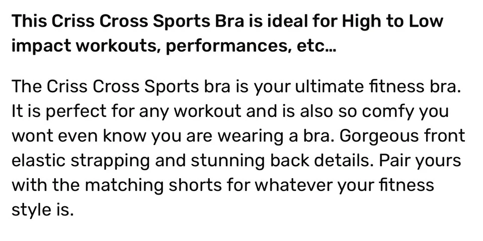 RARR Designs Lattice Front Cross Back Sport Bra Size S Black New - image 2 of 4