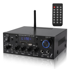 Amplificatore 500W+500W Hifi Audio Stereo BT Radio Portatile per Auto O Casa, Co