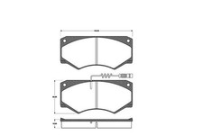 Bremsbelagsatz Scheibenbremse Vorderachse f&uuml;r MERCEDES-BENZ G-KLASSE T1 Bus
