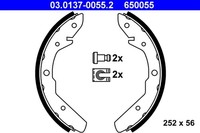 ATE Bremsbackensatz 03.0137-0055.2 FüR Transporter VW T2 Bus 22 23 24 21 26