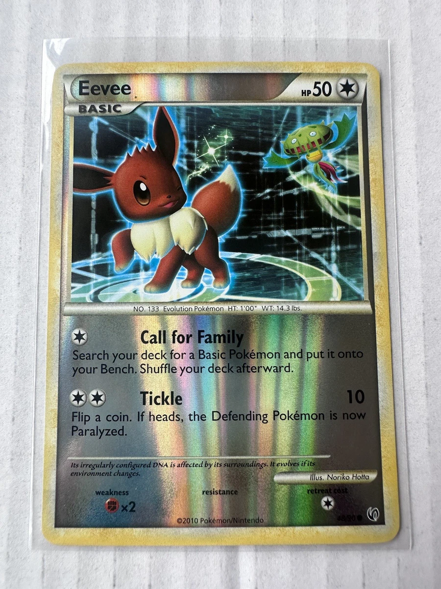 2010 eevee pokemon card #48 Precios | Undaunted Pokmon Hit Points60 HP Form Eevee Pokmon TCG Undaunted Collectible