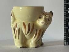 Vintage Rare Unusual Cat Egg Cup 1950's Keele St Pottery Tams Retro Kitsch MCM
